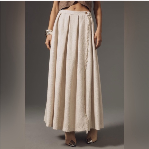 NWT Anthropologie Sunday Brooklyn Pleated Blanket Maxi Skirt - Picture 3 of 7